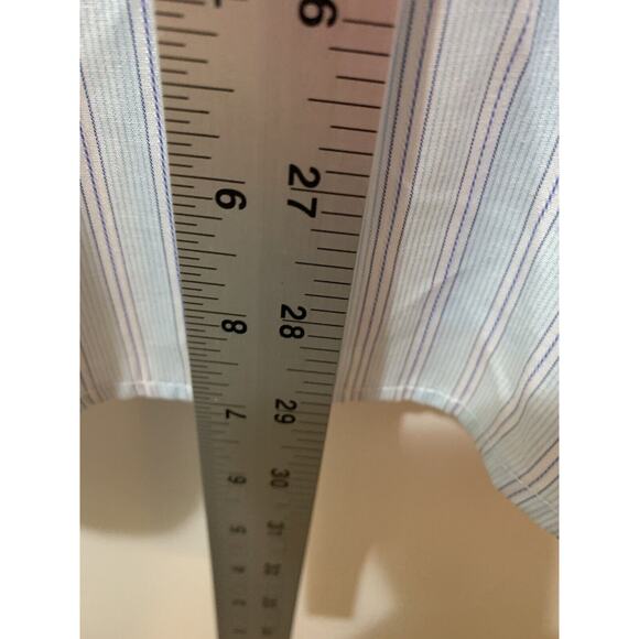 Takumi Japan Shirt Mens Large Dress Oxford Button‎ Up Suit French Cuff Stripe - Picture 10 of 12